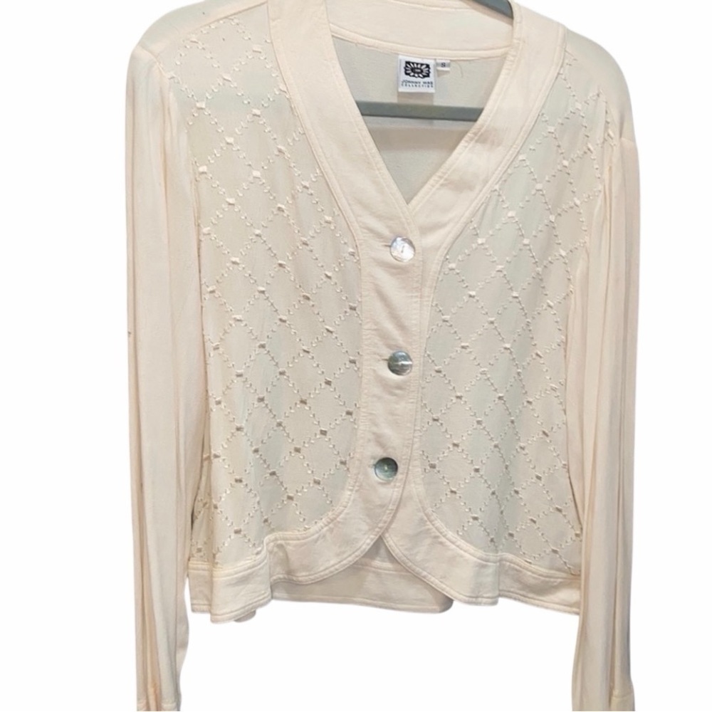 ⚡️Johnny Was Button-Up Eyelet Knit ⚡️